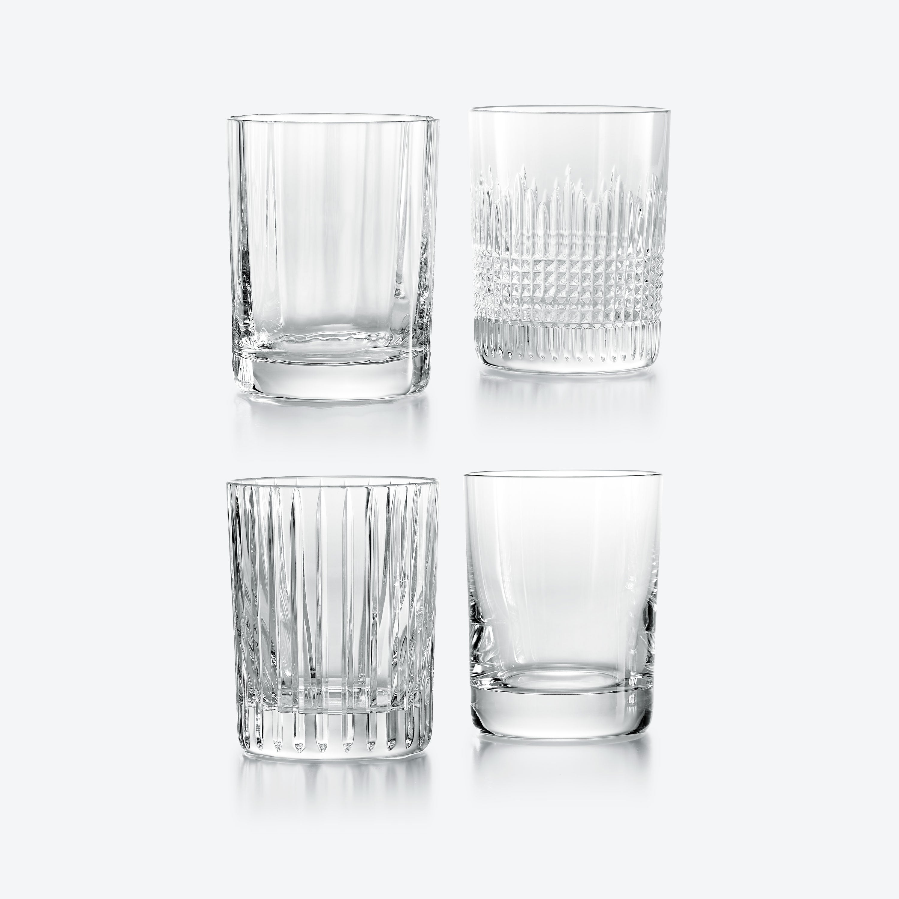 4 Elements Tumblers Set Baccarat, Cocktail glass in Crystal Clear