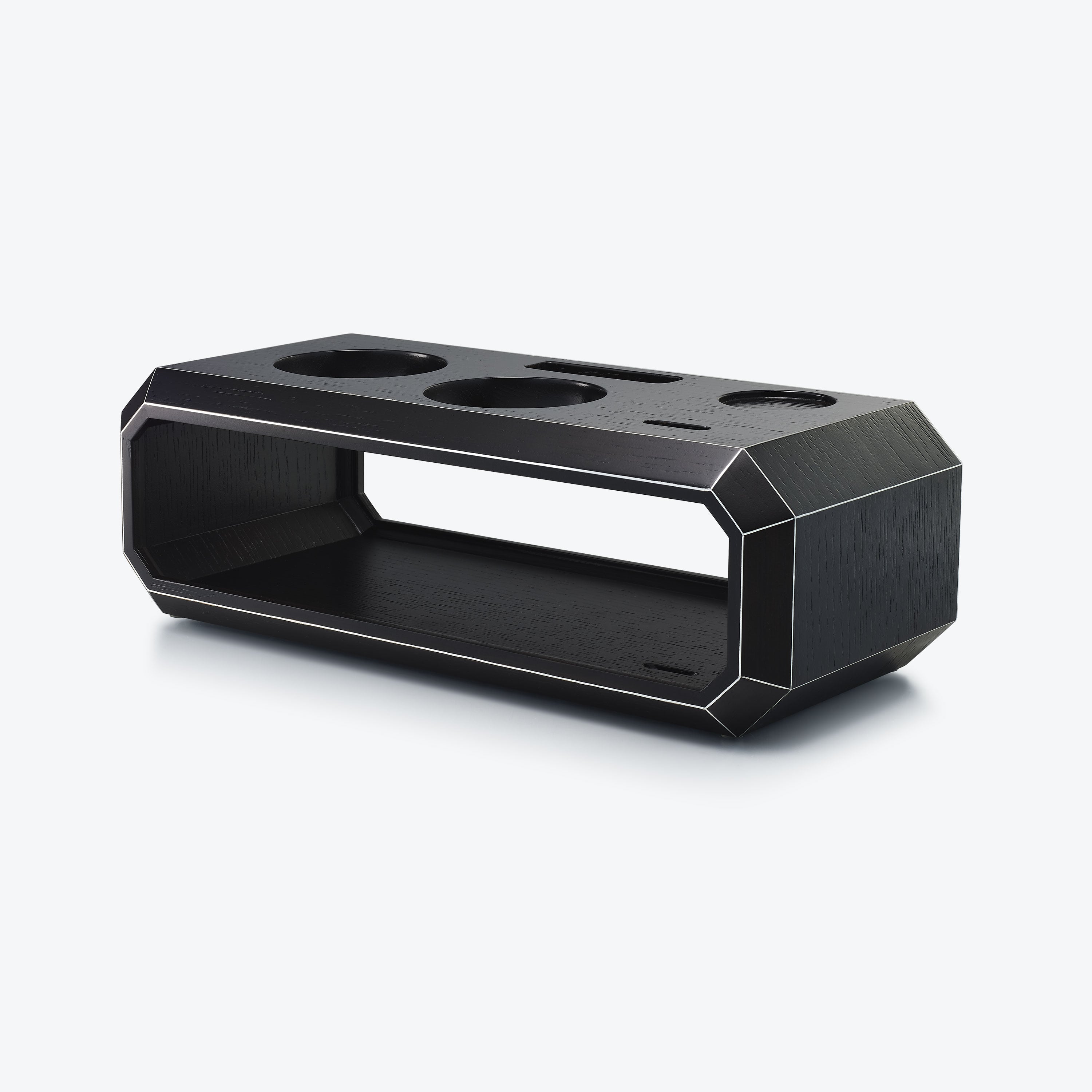 Octogone Bar Accessory Case Black Oak Baccarat in Wood Black